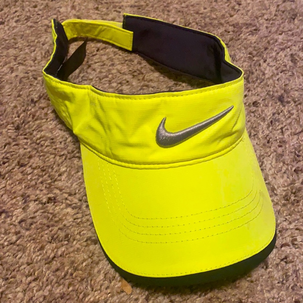 Neon yellow Nike Visor